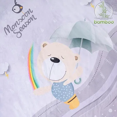 پتوی نوزادی دورپیچ طرح خرس برند بامبو